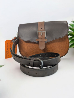 Leather Cartridge style Handbag